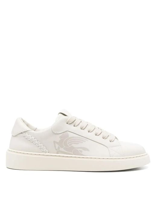 メンズ Etro ローカット レザースニーカー White