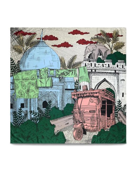 Bimba Y Lola グラフィック スカーフ Green