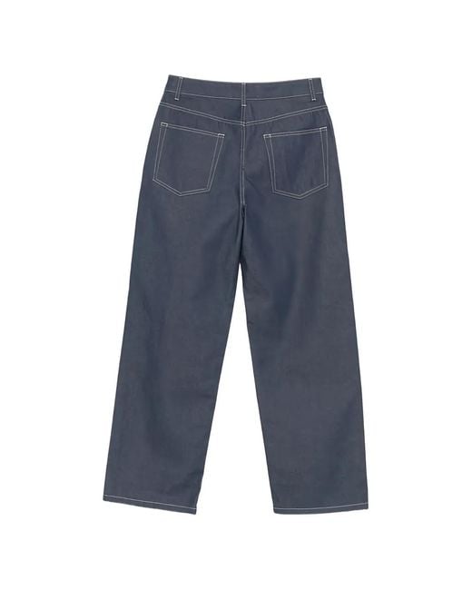 Rohe Blue Contrast-Stitching Jeans