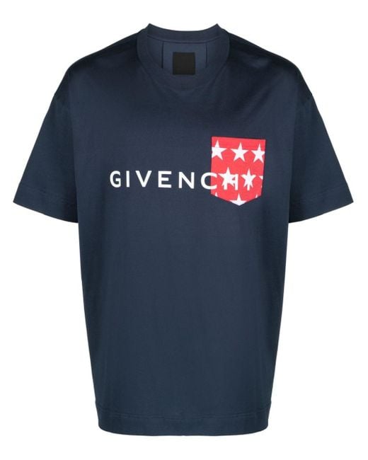 Givenchy T-Shirt mit Logo-Print in Blue für Herren
