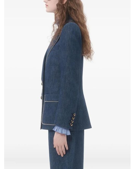 Valentino Garavani Blue Chambray Denim Jacket