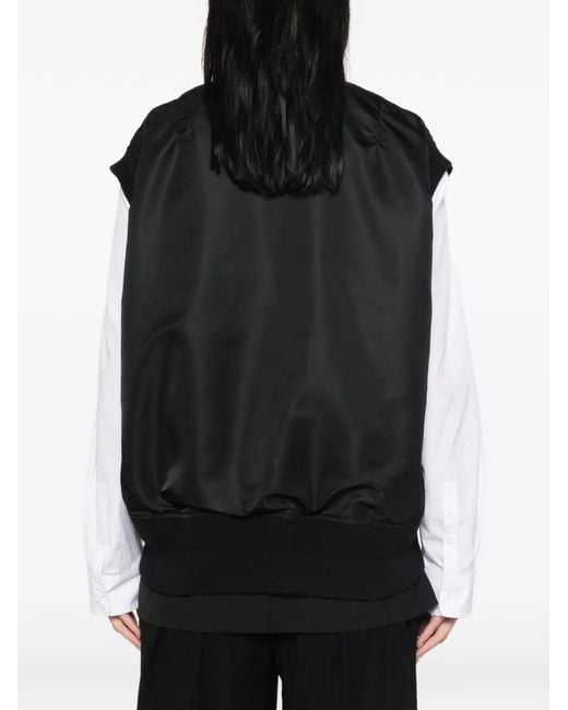 Chaleco Con Bolsillo Con Ribete Sacai de color Black