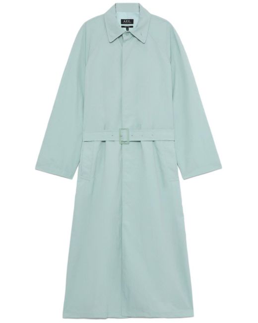A.P.C. Blue Garance Belted Trench Coat