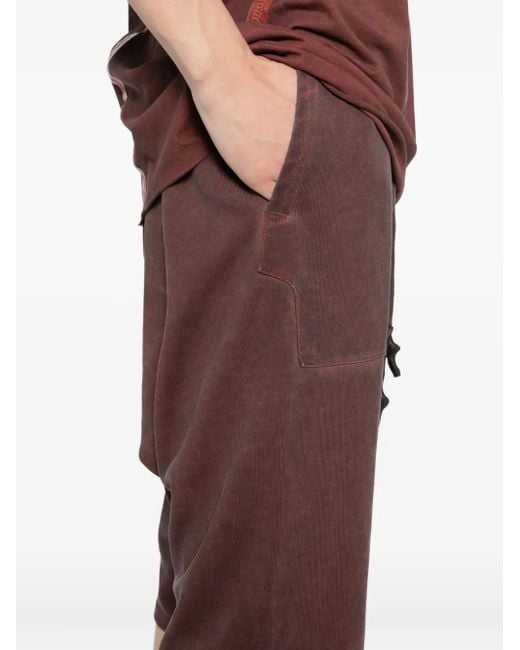 69 by Isaac Sellam Purple Elasticated-Waistband Drop-Crotch Shorts for men