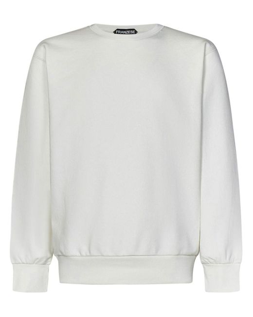 Franzese Collection White Jersey Sweatshirt for men