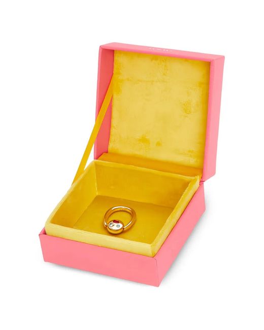 Loewe Metallic Ring Mit Kristallen