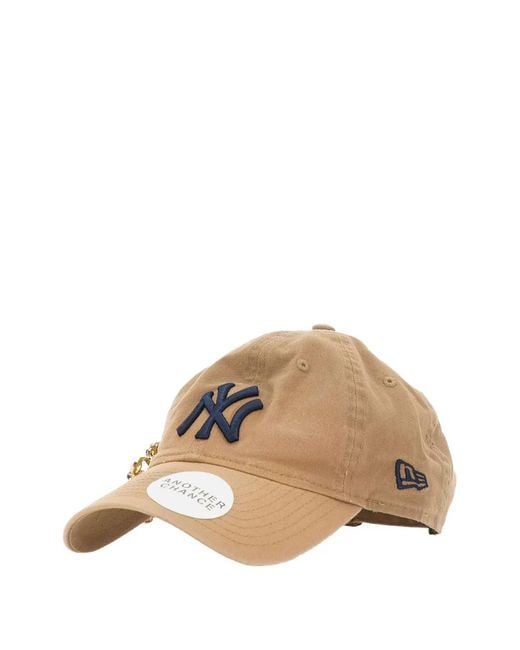 ANOTHER CHANCE Natural Customised New Era 9Twenty New York Yankees Mlb Core Classic Baseball Cap