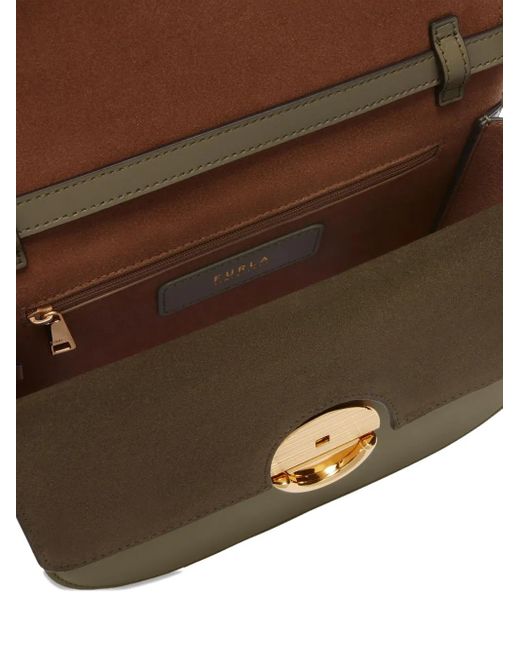 Furla Gray Sfera Small Crossbody Round