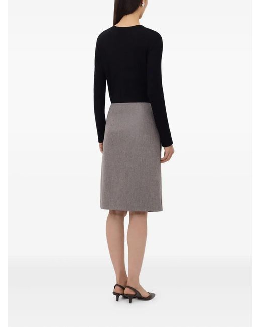Loulou de Saison Gray Jil Asymmetrical Midi Skirt