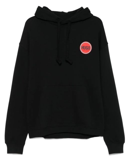 メンズ HUGO ロゴ パーカー Black
