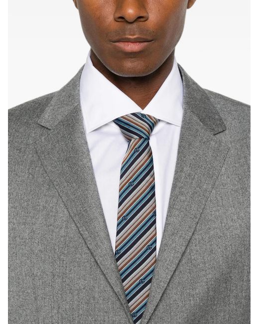 Zegna Gray Notch-Lapel Patch-Pocket Jacket for men