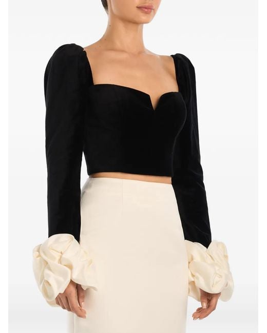 POST MERIDIEM Black Velvet Top