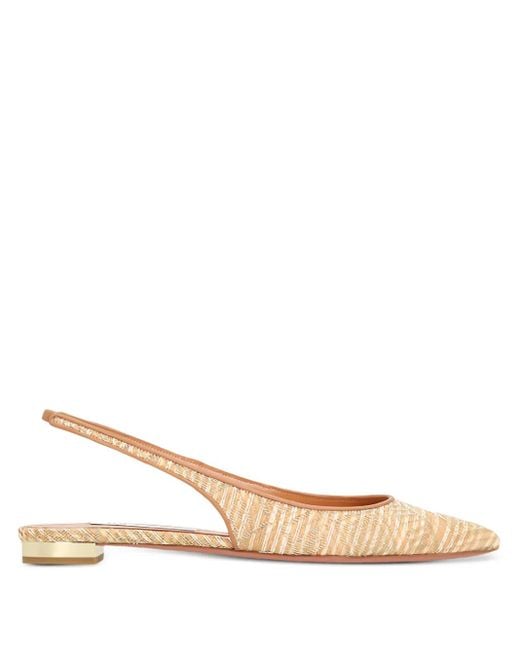 Aquazzura Natural Gewebte Purist Slingback-Pumps