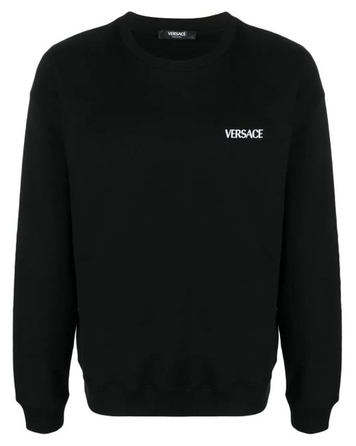 Versace Black Hills Cotton Sweatshirt for men