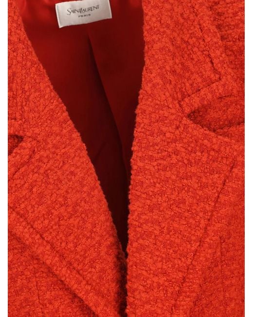 Saint Laurent Red Single-Breasted Jacket