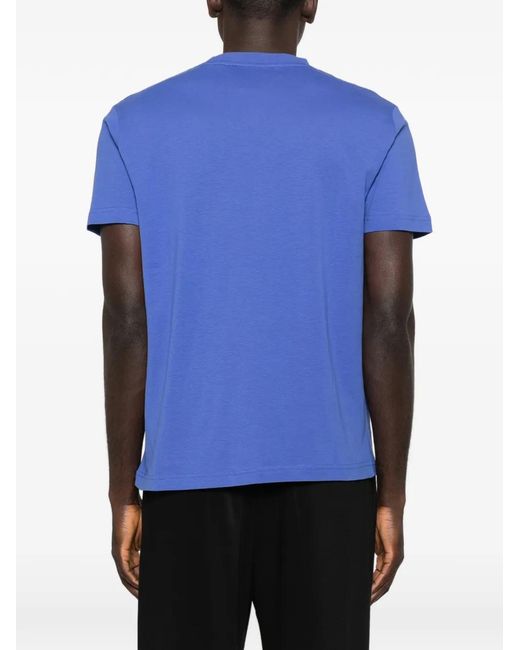 John Richmond Blue Logo-Detail T-Shirt for men