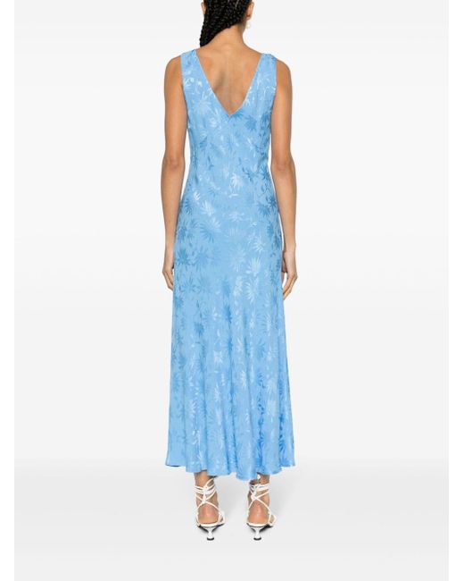 Sandrine V-Neck Midi Dress Rixo de color Blue