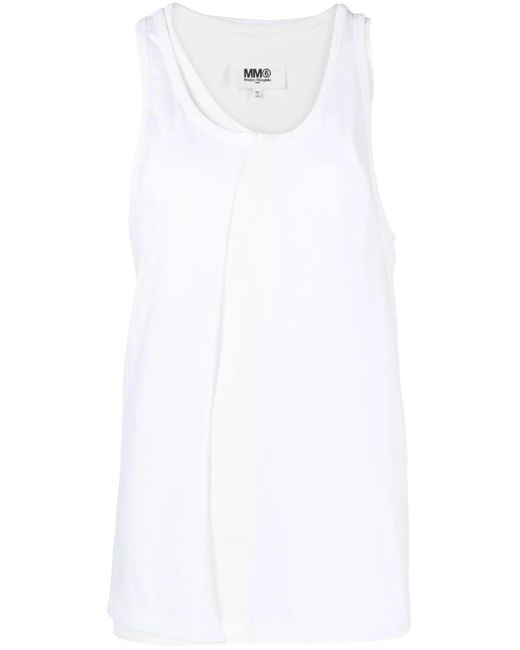 MM6 by Maison Margiela White Sleeveless Top