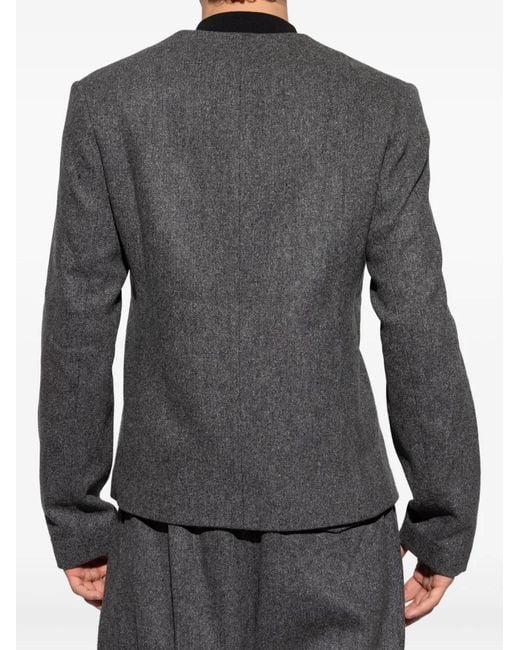 Jacquemus Black Sera V-Neck Button Jacket for men
