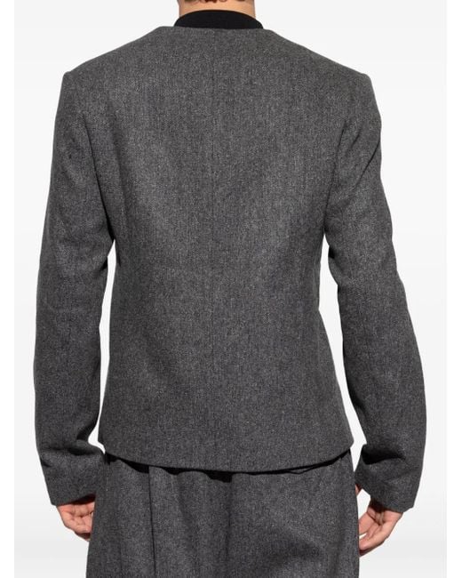 メンズ Jacquemus Sera V-neck Button Jacket Black