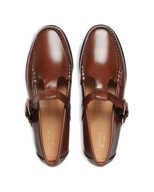 G.H.BASS Brown Weejuns Mary Janes Loafers