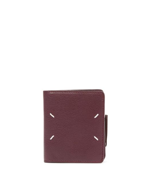 Maison Margiela Purple Four-stitch Leather Wallet