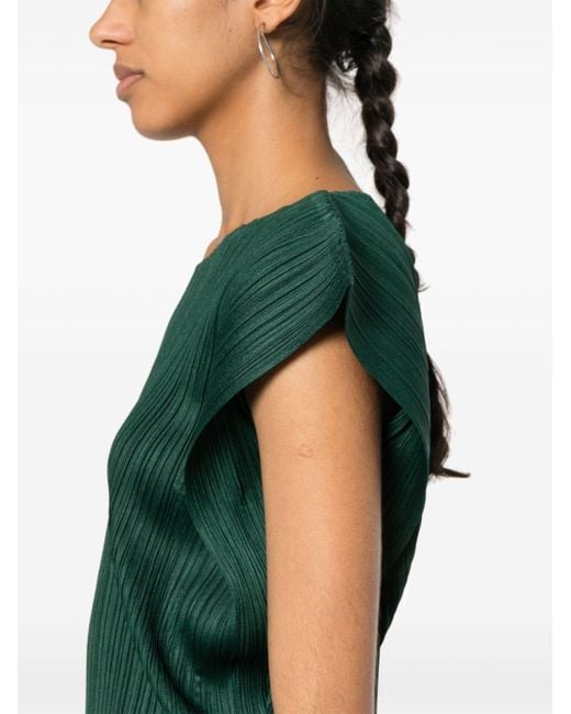 Pleats Please Issey Miyake Green Monthly Colors: March Pleated Top