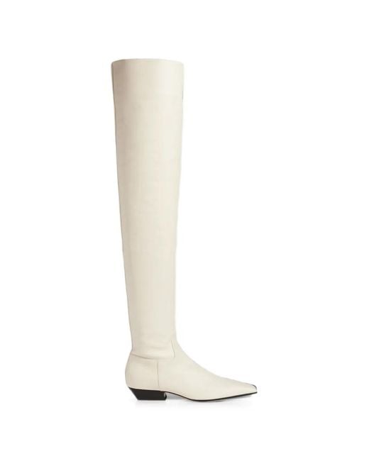 Khaite White Marfa Over-The-Knee Boots