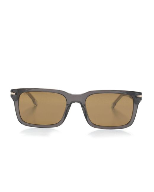 Boss Gray Ombré-effect Square-frame Sunglasses for men