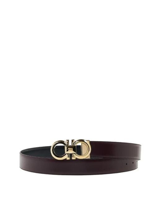 Ferragamo White Gancini Belt for men