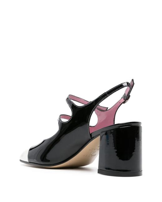 CAREL PARIS Black Papaya 60Mm Patent Leather Pumps