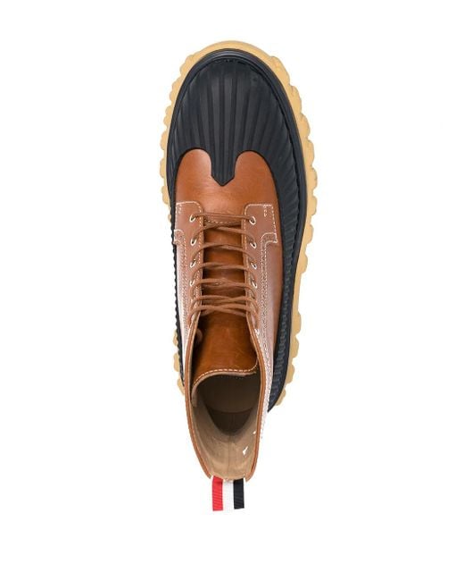 Thom Browne Brown Covered Outsole Wingtip Boots for men