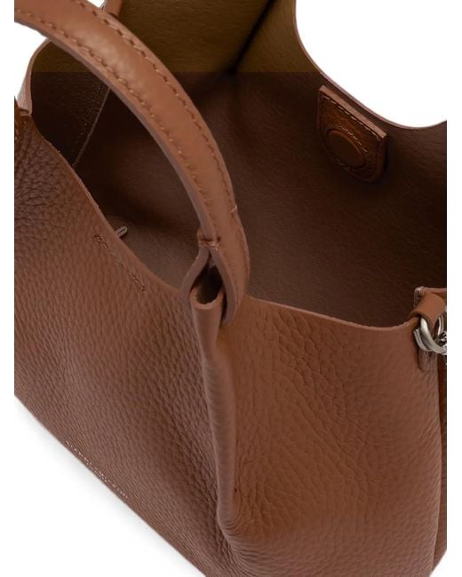Gianni Chiarini Brown Dua Medium Grainy-Leather Shoulder Bag