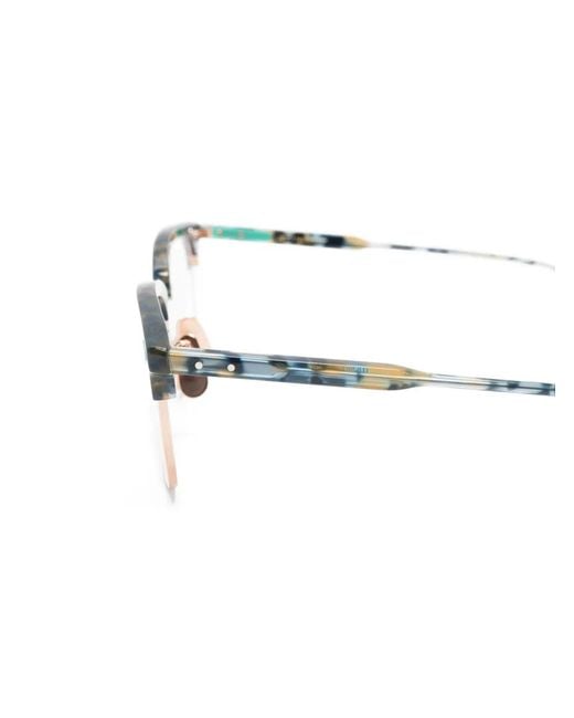 Thom Browne Blue Tortoiseshell-Frame Glasses