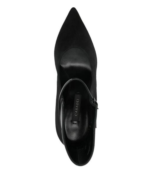 Casadei Black 100Mm Pointed-Toe Pumps