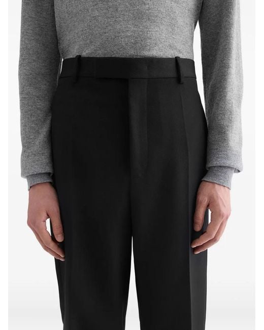 Jil Sander Black Gabardine Wool Trousers for men