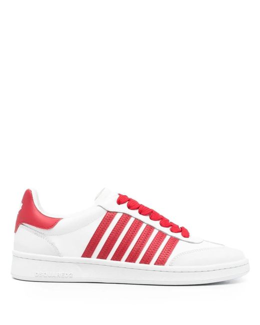 DSquared² White Boxer Low-Top Sneakers for men