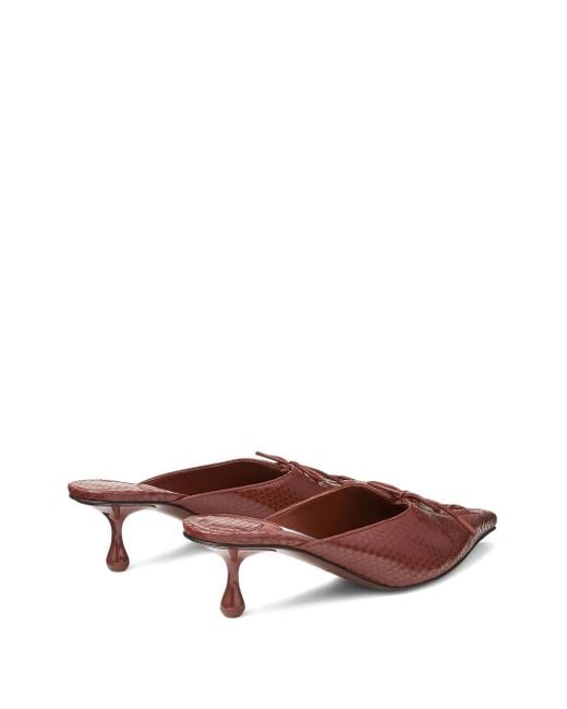 Jimmy Choo Brown 50Mm Scarlett Lace-Up Pointed-Toe Mules