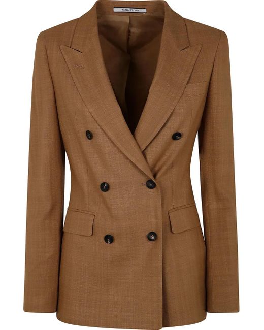 Tagliatore Brown Doppelreihiger Blazer