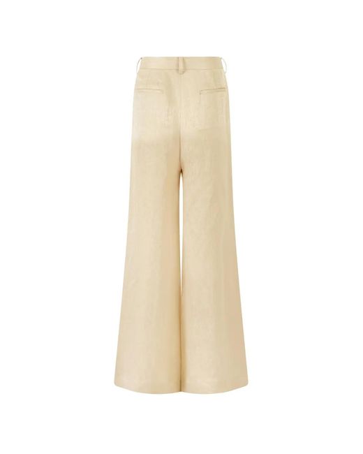 Rosie Assoulin White Concealed-Closure Palazzo Pants
