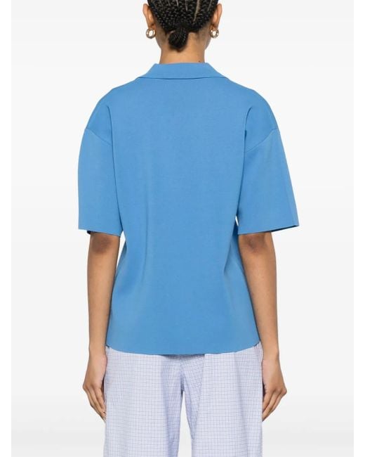 P.A.R.O.S.H. Blue Ribbed T-Shirt