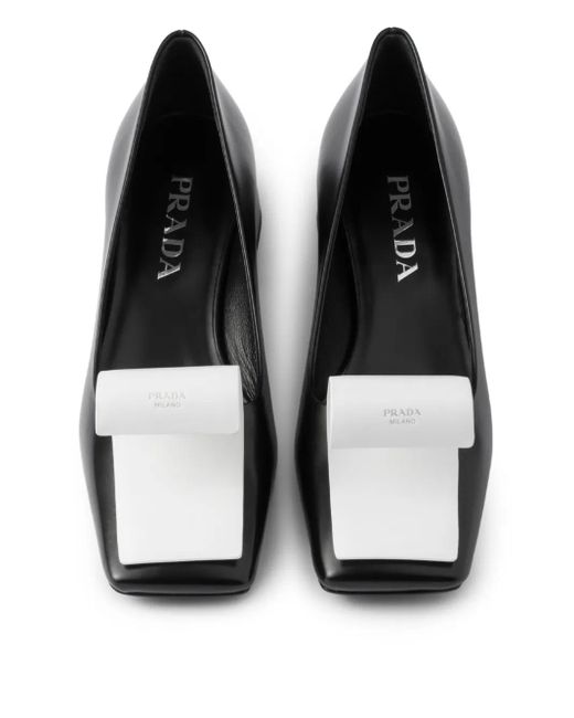 Prada Black Two-Tone Pumps