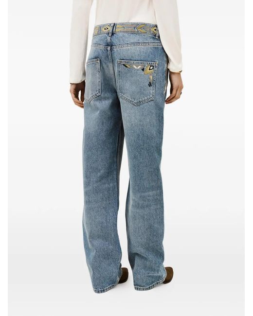 Ba&sh Blue Rize Wide-Leg Jeans