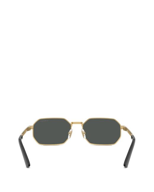 Versace Gray Geometric-Frame Sunglasses for men