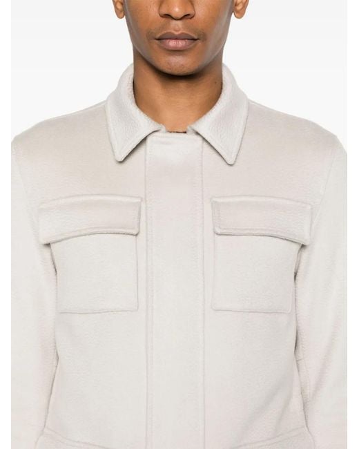 Herno White Cashmere Jacket for men