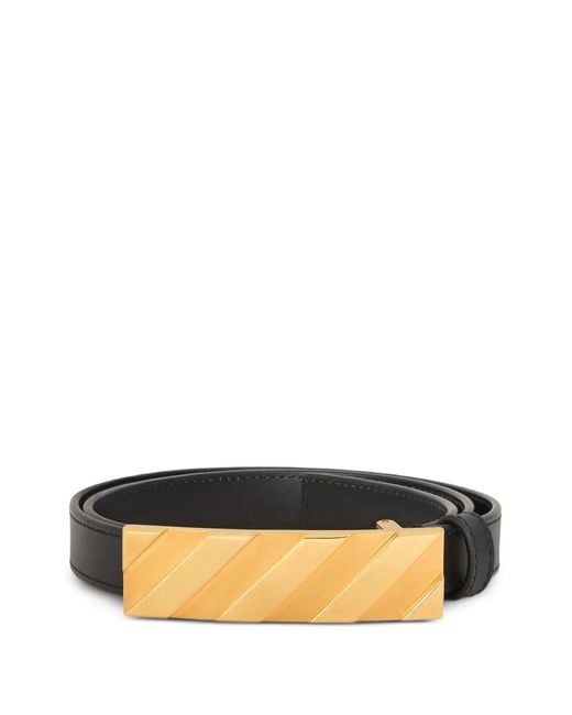 Off-White c/o Virgil Abloh Black Diagonal Metal-Buckle Belt