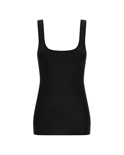 Entire studios Black Square Neckline Top