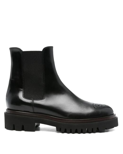 Truman ́s パーフォレーテッド チェルシーブーツ Black