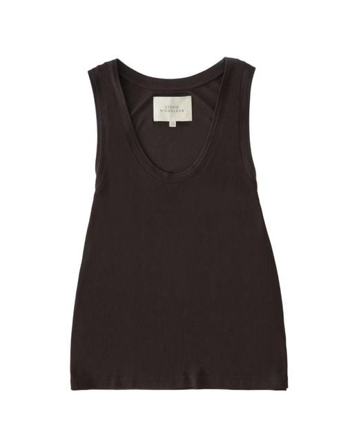 Studio Nicholson Black Votan Vest Top