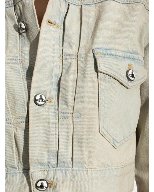Vivienne Westwood White Buttoned Cropped Jacket